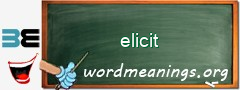 WordMeaning blackboard for elicit